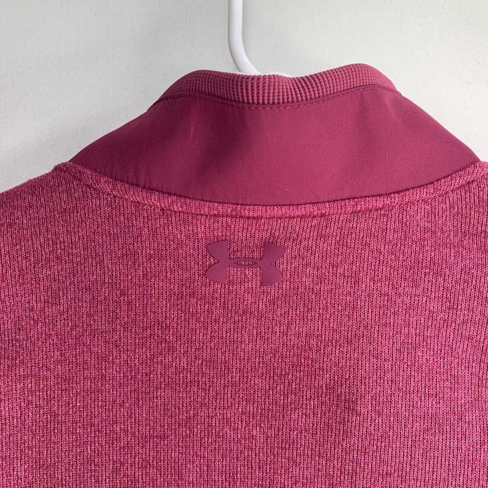 Under Armour UA Golf Storm Coldgear Fleece Sweater Heather Red 1329832-6… - Picture 5 of 12